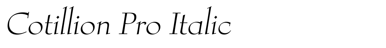 Cotillion Pro Italic